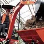 Plant hire security labels in kubota digger